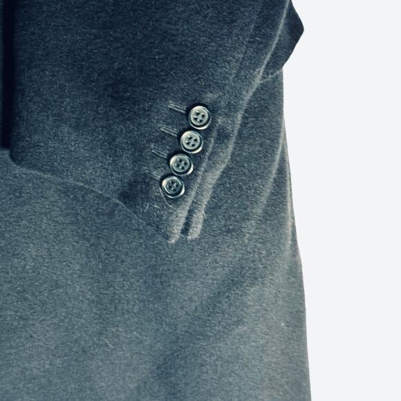 LANVIN CLASSIQUE Pure Wool Overcoat 48R Italy Black Luxury Designer Long Coat - Picture 5 of 16